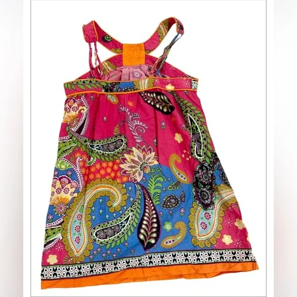 Miss Kelly 1999 Ladies Size L  Paisley Haltered Beaded Top - Picture 3 of 6